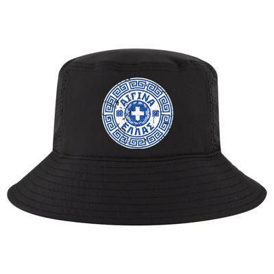 Aegina Greece Greek Coat Of Arms Cool Comfort Performance Bucket Hat