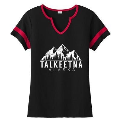 Alaska Giffunny Gift Talkeetna Alaska Gift Ladies Halftime Notch Neck Tee