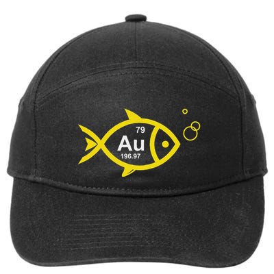 Au Goldfish Gold Metal Chemistry Pun 7-Panel Snapback Hat