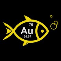 Au Goldfish Gold Metal Chemistry Pun Drawstring Bag