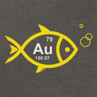 Au Goldfish Gold Metal Chemistry Pun Cotton Canvas Backpack