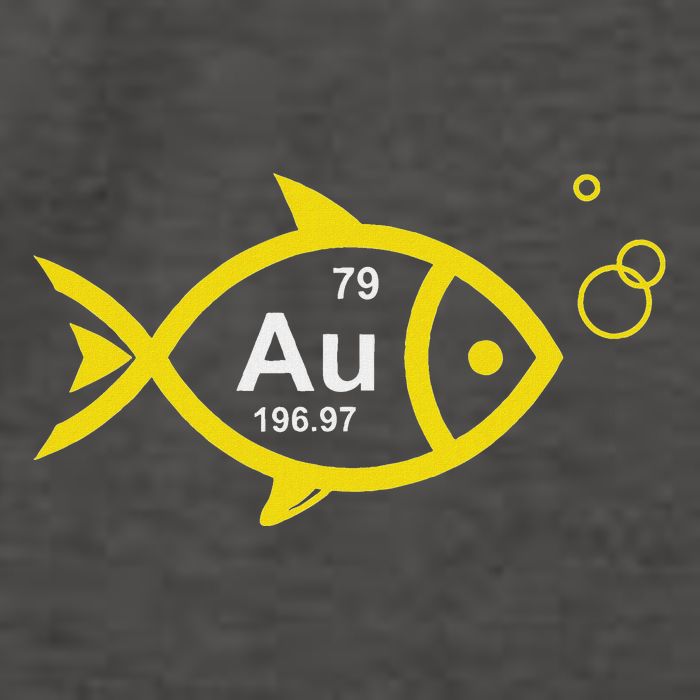 Au Goldfish Gold Metal Chemistry Pun Vector Backpack