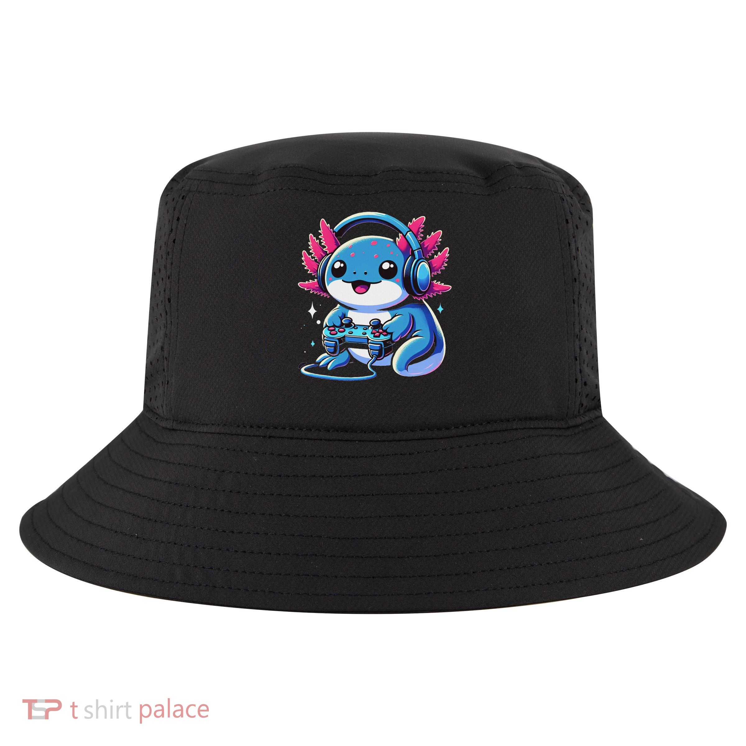 Axolotl Gamer Gaming Axolotl Video Game Cool Comfort Performance Bucket Hat