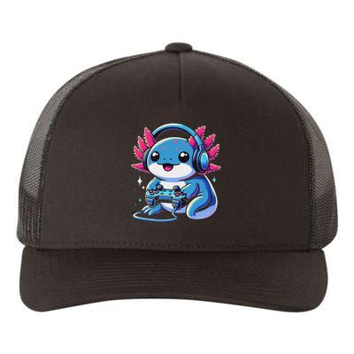 Axolotl Gamer Gaming Axolotl Video Game Yupoong Adult 5-Panel Trucker Hat