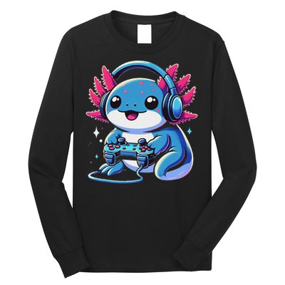 Axolotl Gamer Gaming Axolotl Video Game Long Sleeve Shirt