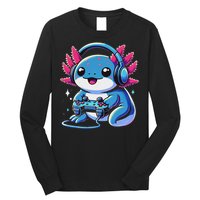 Axolotl Gamer Gaming Axolotl Video Game Long Sleeve Shirt