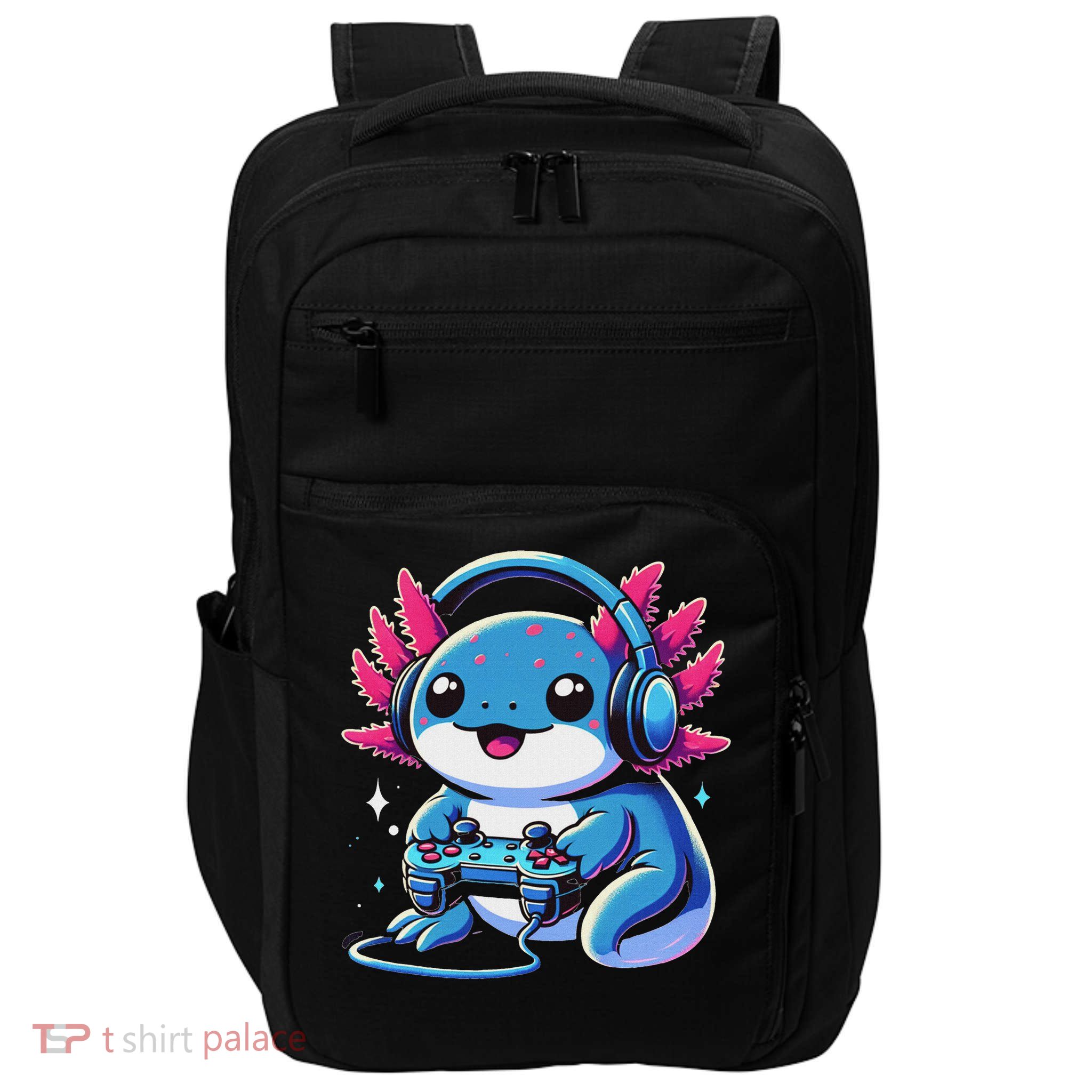 Axolotl Gamer Gaming Axolotl Video Game Impact Tech Backpack