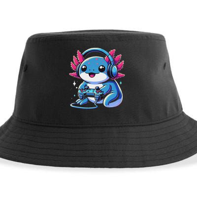 Axolotl Gamer Gaming Axolotl Video Game Sustainable Bucket Hat