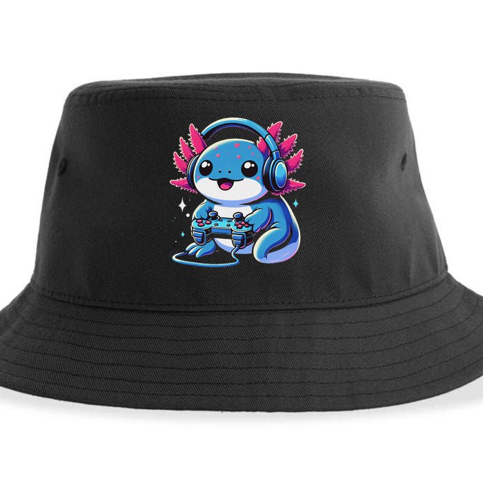 Axolotl Gamer Gaming Axolotl Video Game Sustainable Bucket Hat