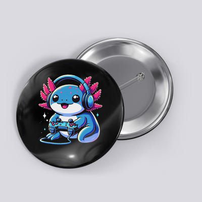 Axolotl Gamer Gaming Axolotl Video Game Button