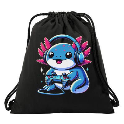 Axolotl Gamer Gaming Axolotl Video Game Drawstring Bag