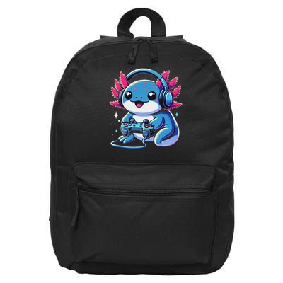 Axolotl Gamer Gaming Axolotl Video Game 16 in Basic Backpack