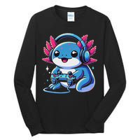 Axolotl Gamer Gaming Axolotl Video Game Tall Long Sleeve T-Shirt