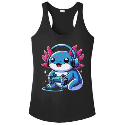Axolotl Gamer Gaming Axolotl Video Game Ladies PosiCharge Competitor Racerback Tank