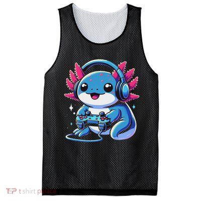 Axolotl Gamer Gaming Axolotl Video Game Mesh Reversible Basketball Jersey Tank