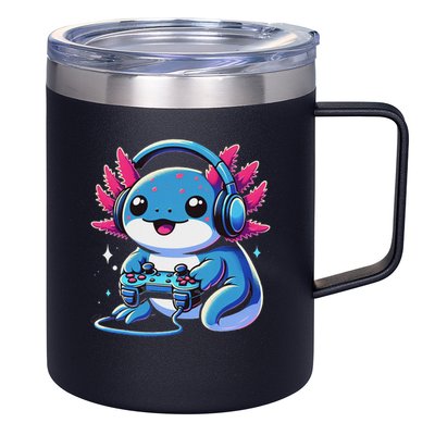 Axolotl Gamer Gaming Axolotl Video Game 12oz Stainless Steel Coffee Mug