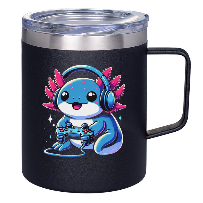 Axolotl Gamer Gaming Axolotl Video Game 12oz Stainless Steel Coffee Mug