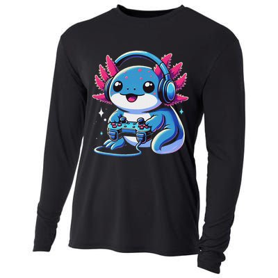 Axolotl Gamer Gaming Axolotl Video Game Cooling Performance Long Sleeve Crew