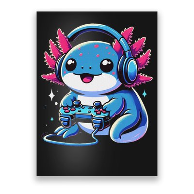 Axolotl Gamer Gaming Axolotl Video Game Poster