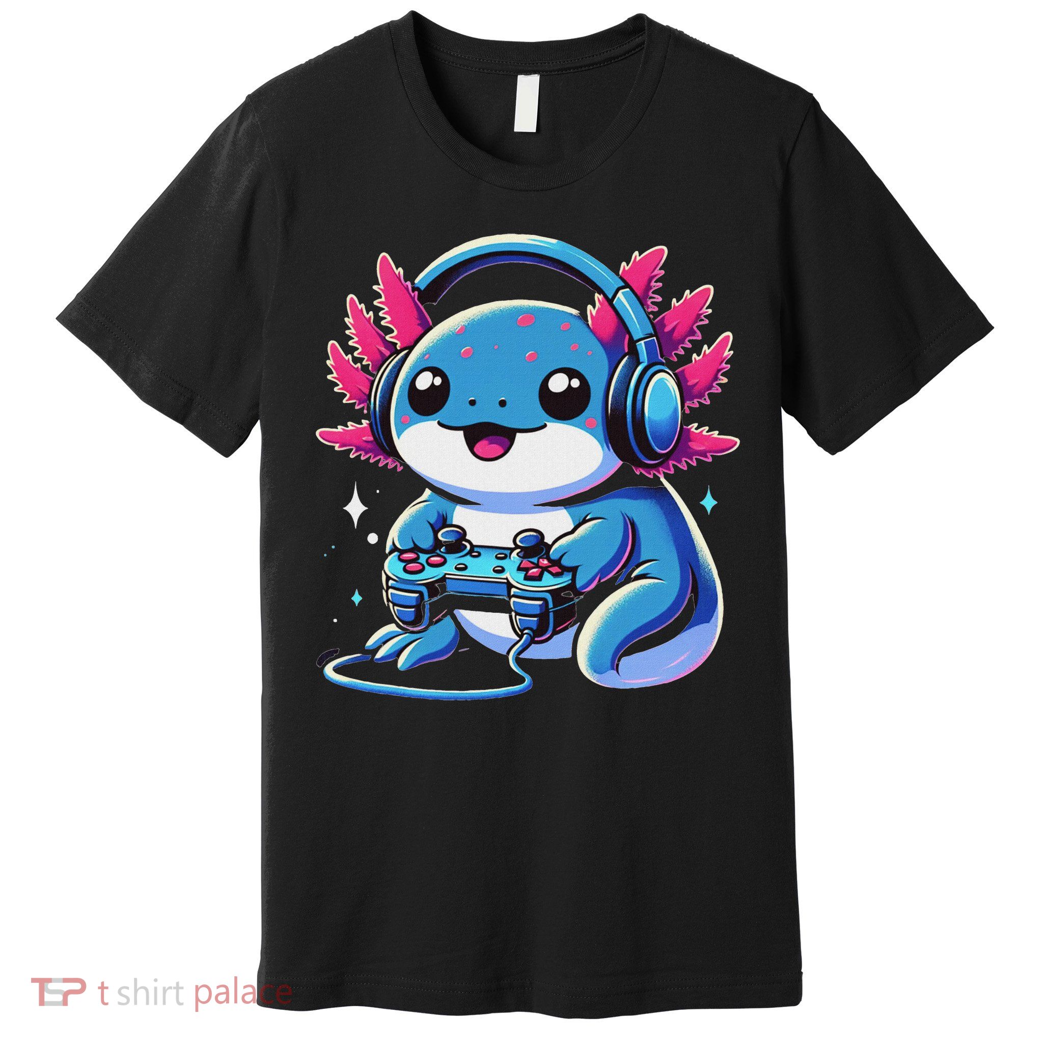 Axolotl Gamer Gaming Axolotl Video Game Premium T-Shirt