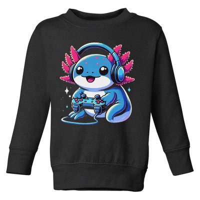 Axolotl Gamer Gaming Axolotl Video Game Toddler Sweatshirt