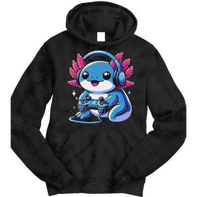 Axolotl Gamer Gaming Axolotl Video Game Tie Dye Hoodie