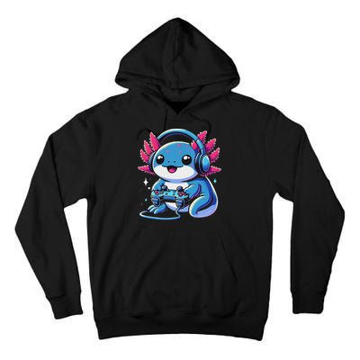 Axolotl Gamer Gaming Axolotl Video Game Tall Hoodie