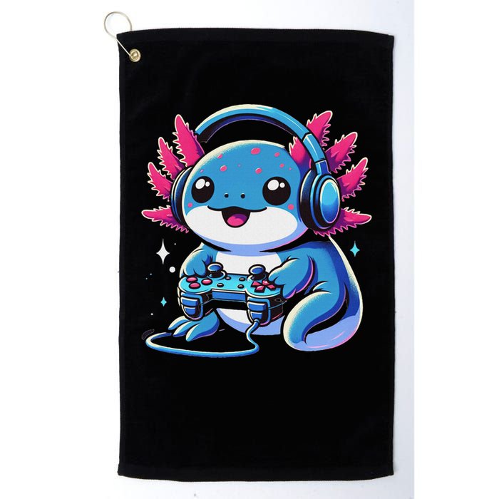 Axolotl Gamer Gaming Axolotl Video Game Golf Towel