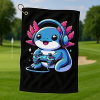Axolotl Gamer Gaming Axolotl Video Game Golf Towel