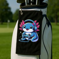 Axolotl Gamer Gaming Axolotl Video Game Golf Towel