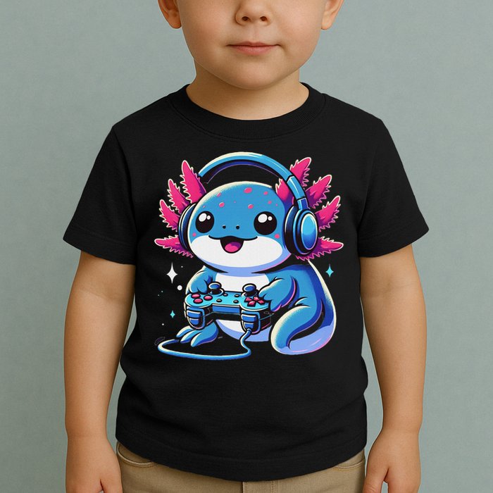 Axolotl Gamer Gaming Axolotl Video Game Toddler T-Shirt