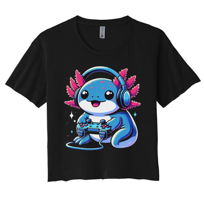Axolotl Gamer Gaming Axolotl Video Game Crop Top