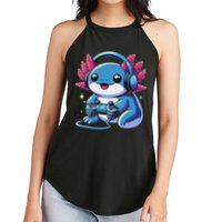 Axolotl Gamer Gaming Axolotl Video Game Women's Perfect Tri Rocker Tank