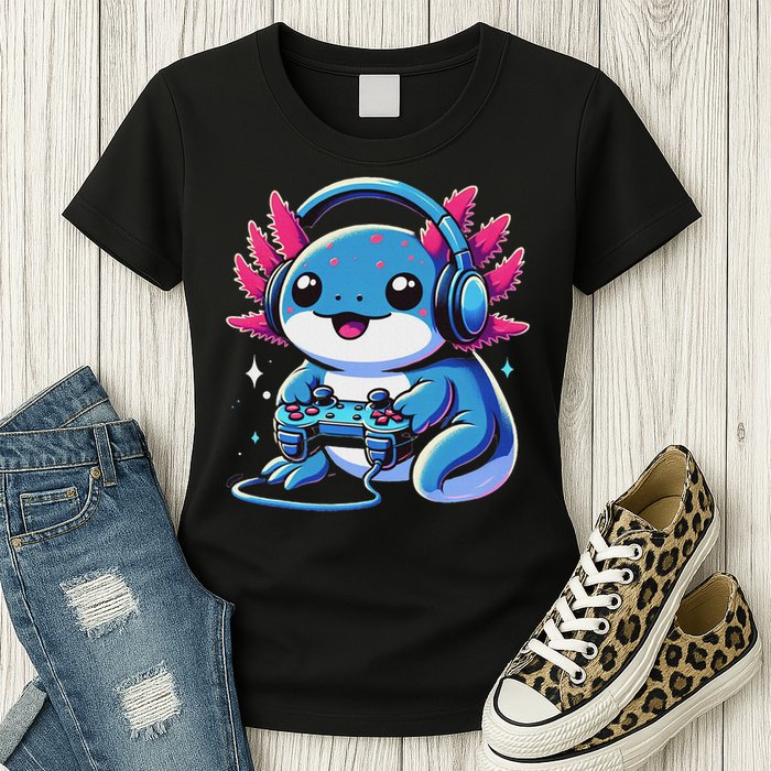 Axolotl Gamer Gaming Axolotl Video Game Womens T-Shirt