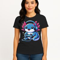 Axolotl Gamer Gaming Axolotl Video Game Womens T-Shirt