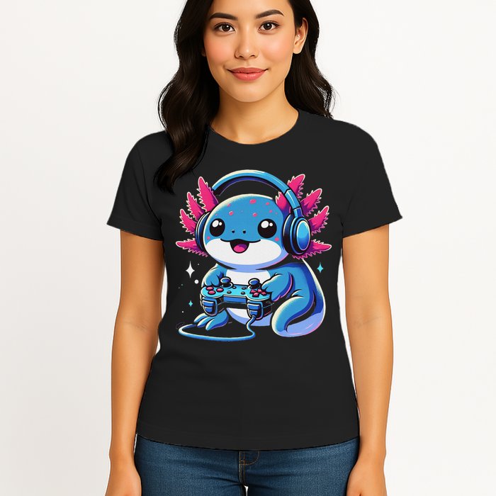 Axolotl Gamer Gaming Axolotl Video Game Womens T-Shirt