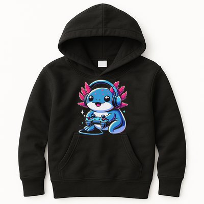 Axolotl Gamer Gaming Axolotl Video Game Kids Hoodie