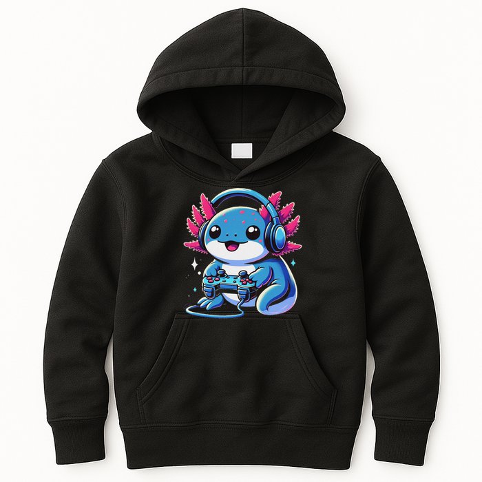 Axolotl Gamer Gaming Axolotl Video Game Kids Hoodie