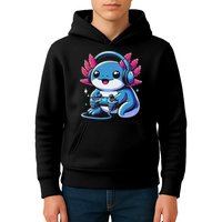 Axolotl Gamer Gaming Axolotl Video Game Kids Hoodie