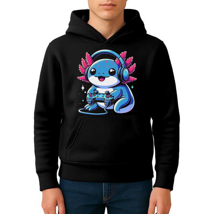 Axolotl Gamer Gaming Axolotl Video Game Kids Hoodie