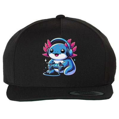 Axolotl Gamer Gaming Axolotl Video Game Wool Snapback Cap