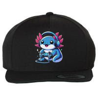 Axolotl Gamer Gaming Axolotl Video Game Wool Snapback Cap