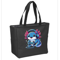 Axolotl Gamer Gaming Axolotl Video Game Zip Tote Bag