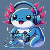 Axolotl Gamer Gaming Axolotl Video Game Garment-Dyed Sweatshirt