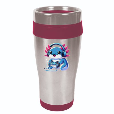 Axolotl Gamer Gaming Axolotl Video Game 16oz Travel Tumbler