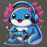 Axolotl Gamer Gaming Axolotl Video Game Cotton Canvas Backpack
