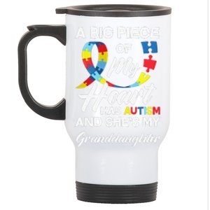 Autism Grandma Grandpa Autistic Granddaughter Autism Stainless Steel Travel Mug