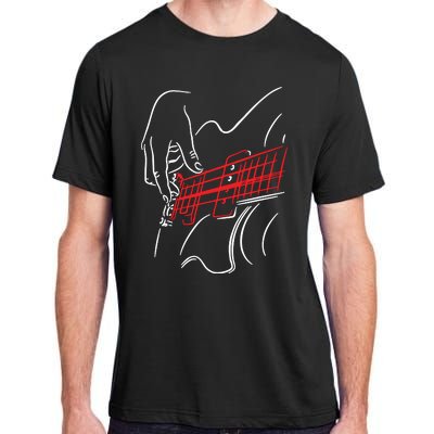 Acoustic Guitar Guitarist Shirts Bass Player Musician Gift Adult ChromaSoft Performance T-Shirt