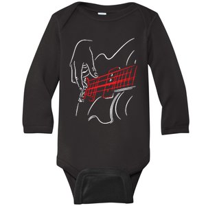 Acoustic Guitar Guitarist Shirts Bass Player Musician Gift Baby Long Sleeve Bodysuit