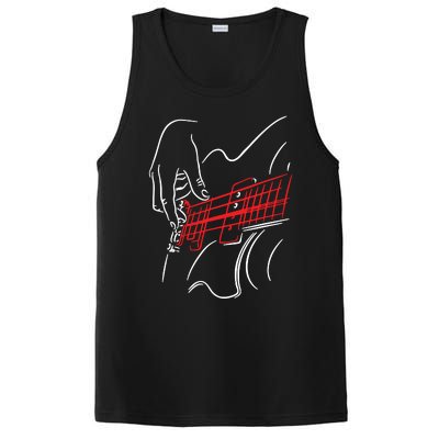 Acoustic Guitar Guitarist Shirts Bass Player Musician Gift PosiCharge Competitor Tank